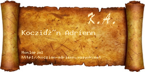 Koczián Adrienn névjegykártya
