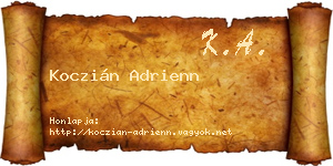 Koczián Adrienn névjegykártya
